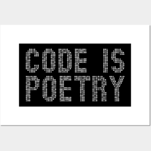 Code Is Poetry funny saying quote programer IT geek nerd Posters and Art